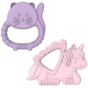 Pack de 2 mordedores silicona unicornio - gato melii