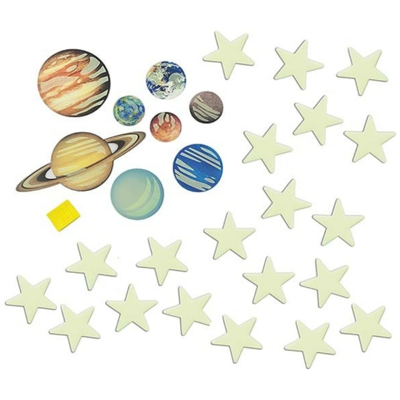 Planetas y estrellas fosforescentes