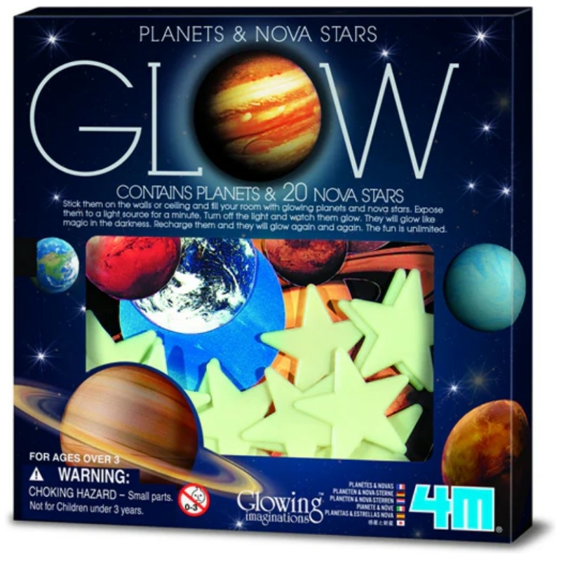 Planetas y estrellas fosforescentes