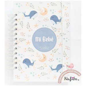 Libreta pediátrica azul ballena
