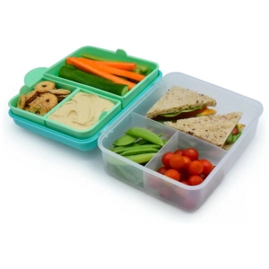 Lonchera bento box con cubiertos melii - verde