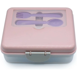 Lonchera bento box con cubiertos melii - verde