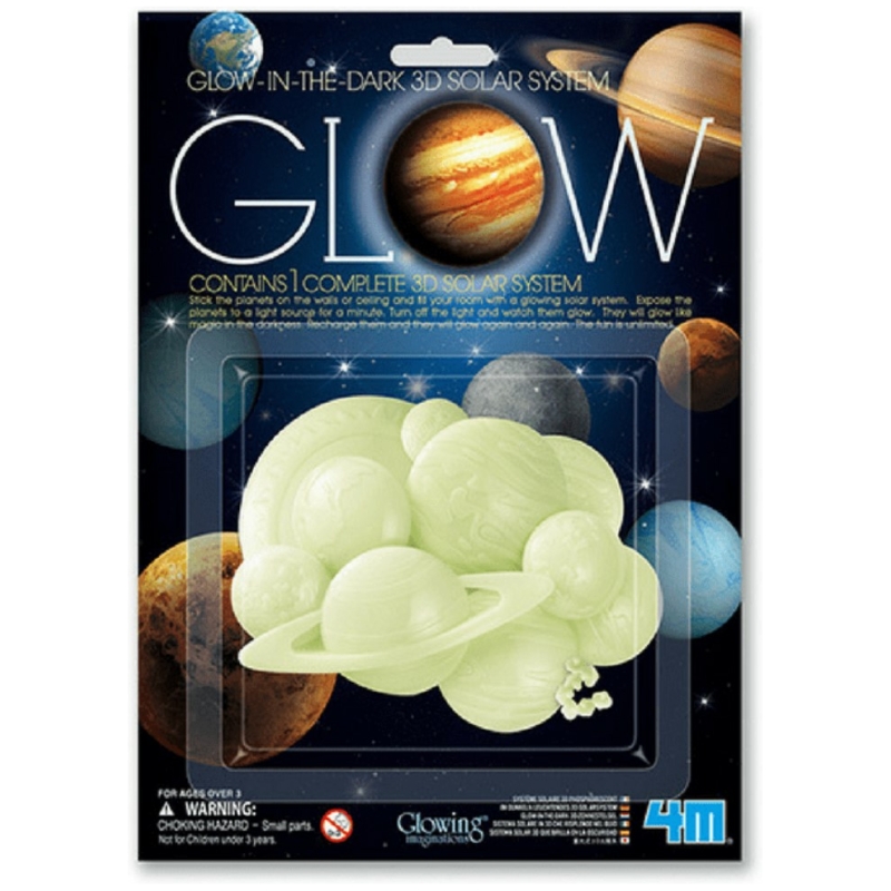 Sistema solar fosforescente 3d