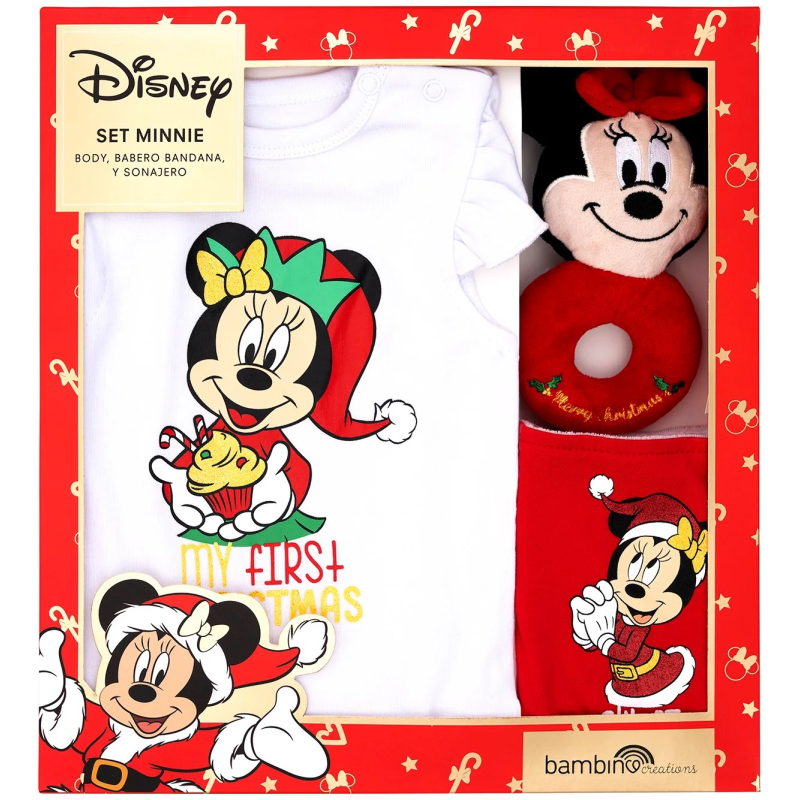 Set 3 Piezas Minnie Especial Navidad