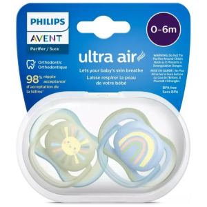 Chupetes Avent Ultra Air 0-6 Meses Azul