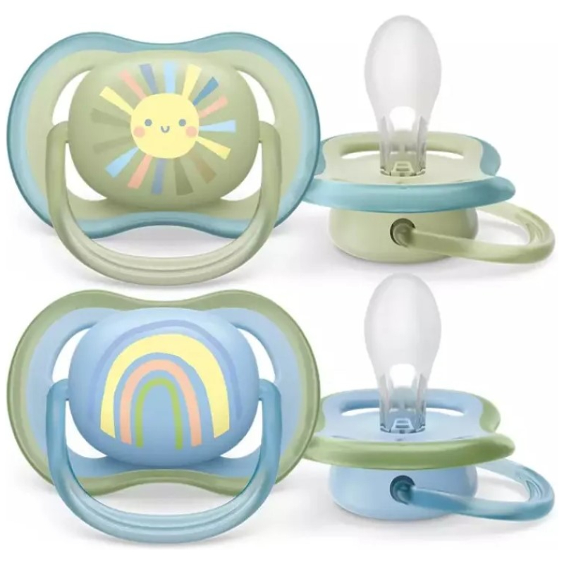 Chupetes Avent Ultra Air 0-6 Meses Azul - Imagen 2