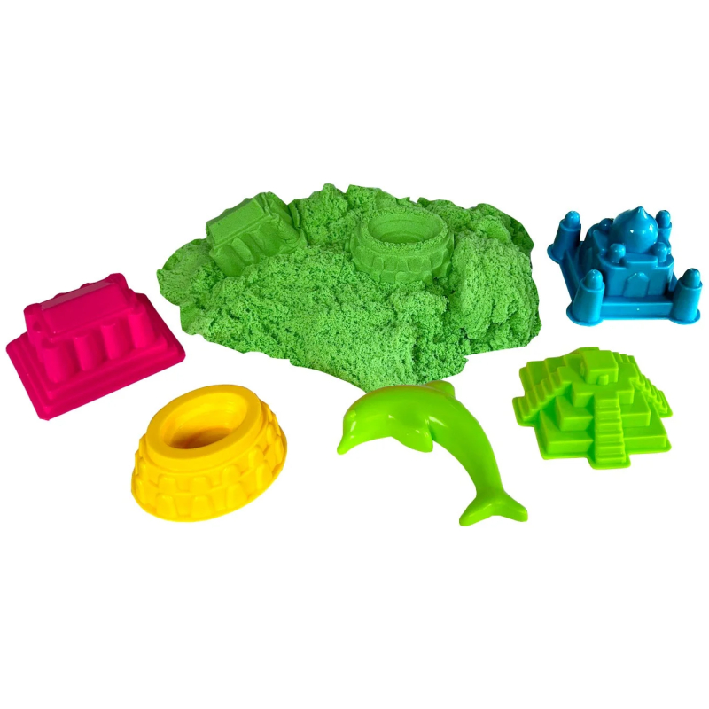 Arena Mágica Cotton Sand 1 kg. Verde - Imagen 2