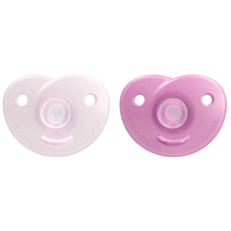 Chupetes Soothie 0-6 meses Rosa Avent - Imagen 2