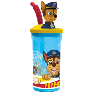 Vaso Con Bombilla Figura 3D Chase