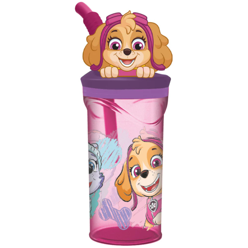 Vaso Con Bombilla Figura 3D Skye
