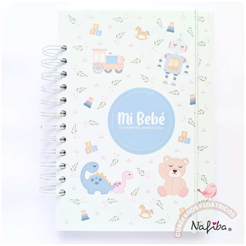 Libreta Pediátrica Celeste Juguetes