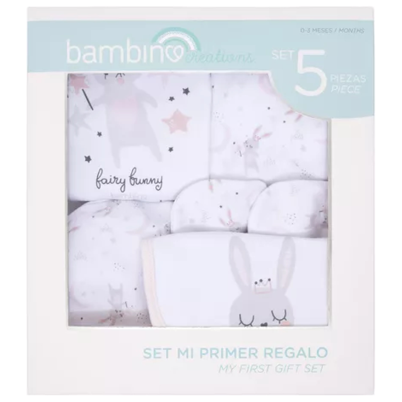 Set de Ropa 5 Pcs Bambino Niña Conejita