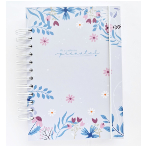 Agenda de Embarazo - Flores Azul