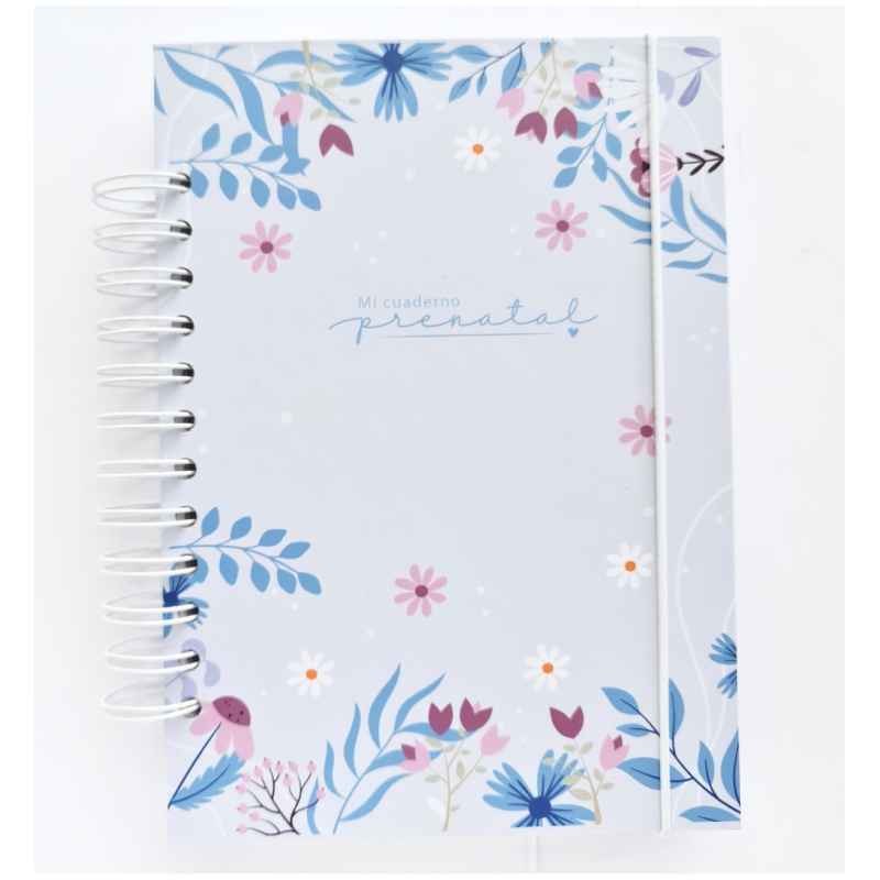 Agenda de Embarazo - Flores Azul