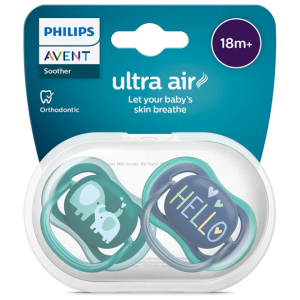 Chupetes Avent Ultra Air 18 Meses Azul
