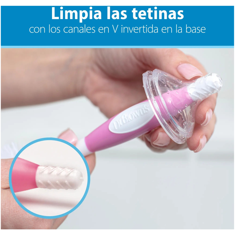 Cepillo Limpieza Mamadera Rosado Dr. Browns - Imagen 4