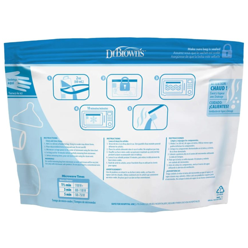 Bolsas Para Esterilizar Microondas 5 Un. Dr Browns - Imagen 4