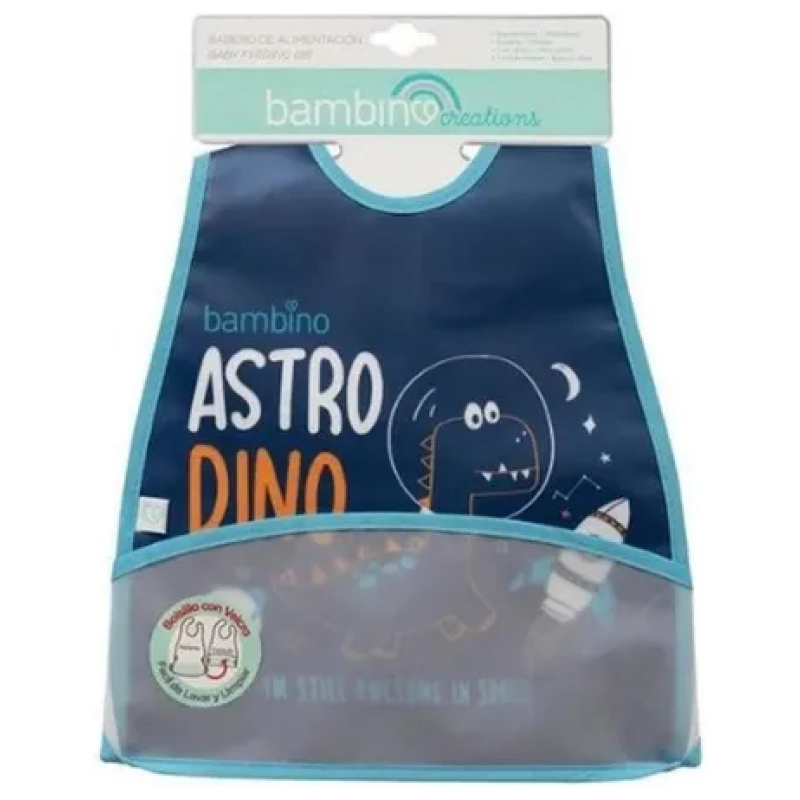 Babero Plástico Bambino Astro Dino
