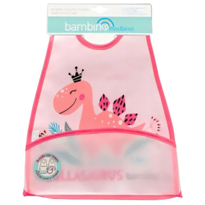 Babero Plástico Bambino Princess Dino