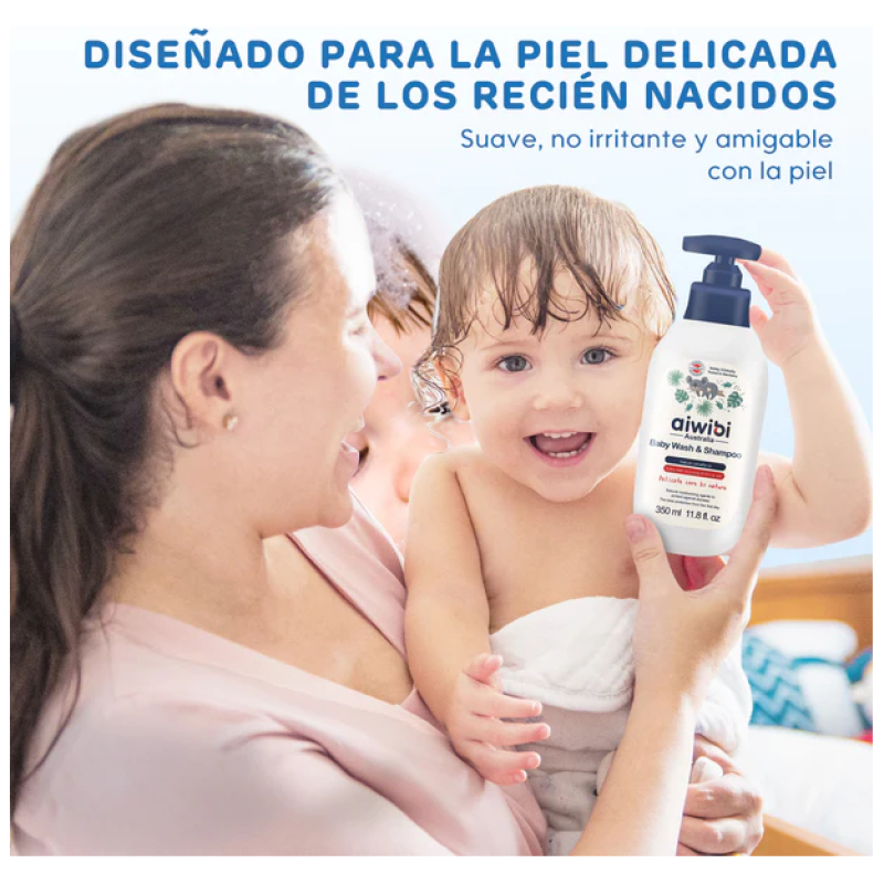 Gel de Baño y Shampoo 350 ml Aiwibi - Imagen 4