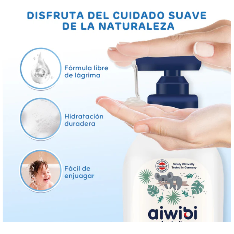 Gel de Baño y Shampoo 350 ml Aiwibi - Imagen 5