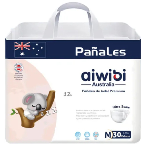 Pañales Premium M 30 Pcs Aiwibi
