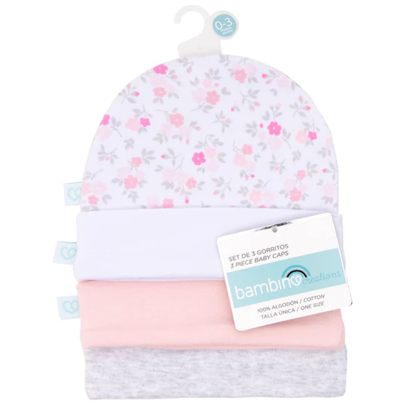 Set 3 Gorritos Bambino Flores Niña